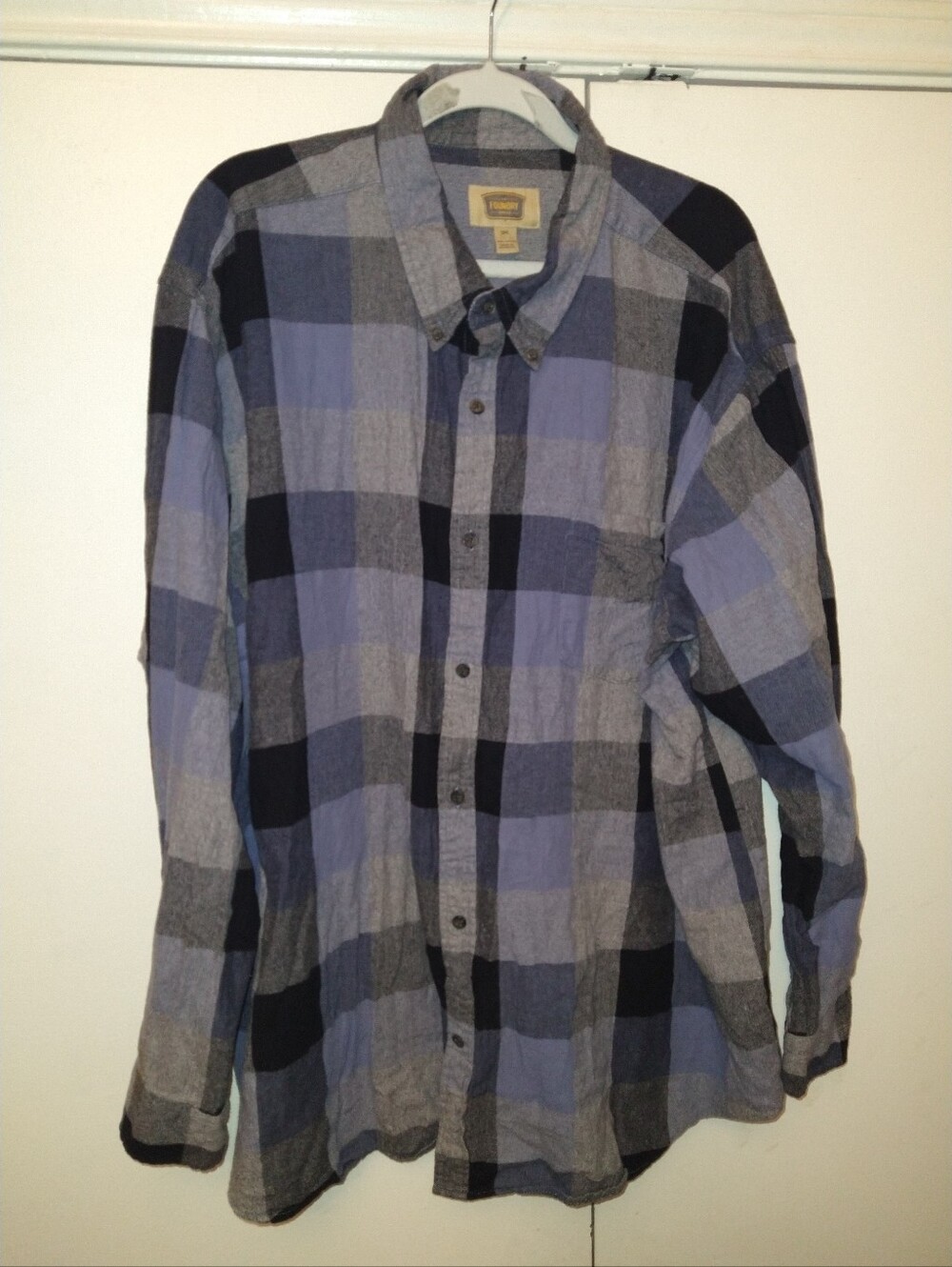 Foundry Supply Plaid Long Sleeve Button Down Shirt Men's sz 3XL.
